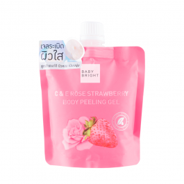 Gel Tẩy Da Chết Toàn Thân Hoa Hồng Và Dâu Baby Bright C & E Rose Strawberry Body Peeling Gel 200ml